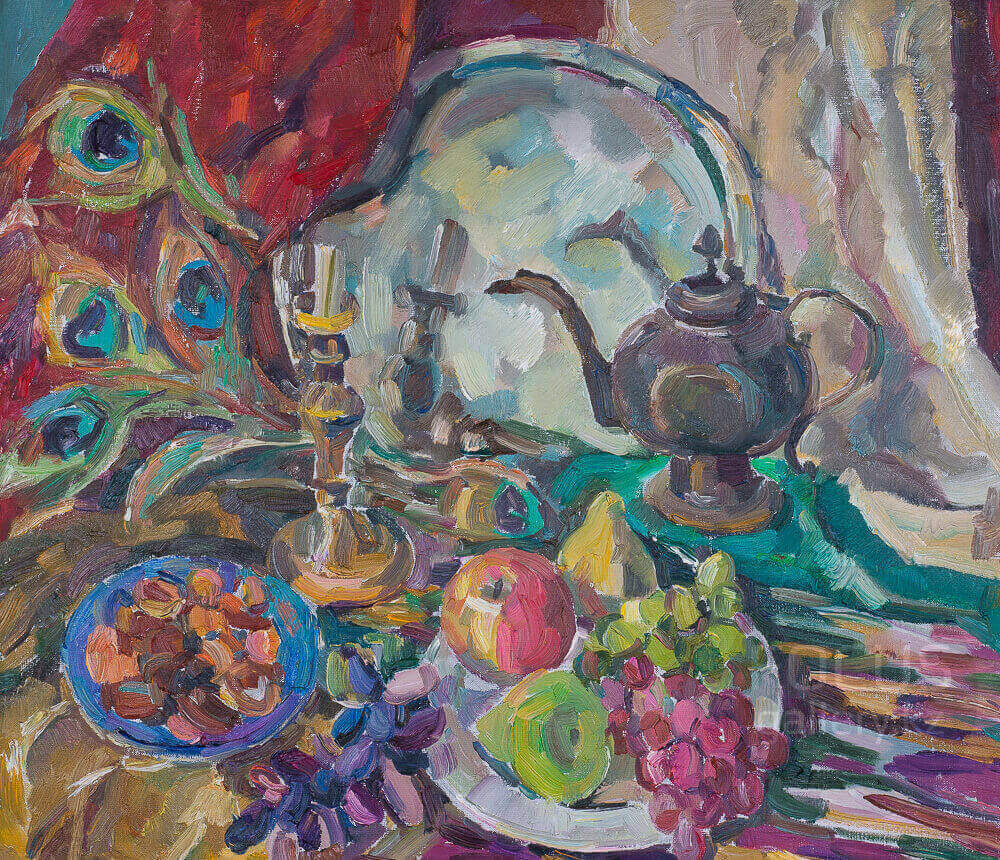 «Натюрморт с медным чайником», Автор: Виолетта Кнутова
