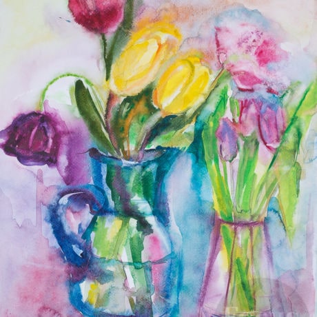 “Тюльпаны на моем столе-2”, художник Анна Маргацкая
